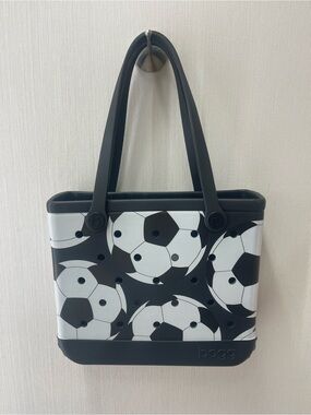 BOGG BAG Black & White Soccer Print Tote Baby bogg is medium size